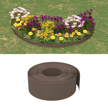 Gossi borduri de gradina, 4 buc, maro, 10 m 20 cm, polietilena