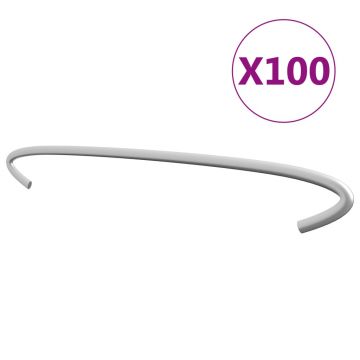 Gossi carlige pentru gabioane, 100 buc., otel galvanizat, 30 cm