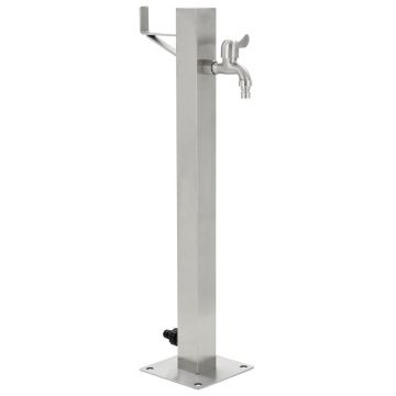 Gossi coloana de apa de gradina, 65 cm, otel inoxidabil, patrat