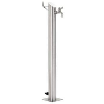 Gossi coloana de apa de gradina, 95 cm, otel inoxidabil, rotund