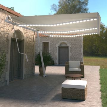 Gossi copertina automata cu senzor vant & led, crem, 600x350 cm