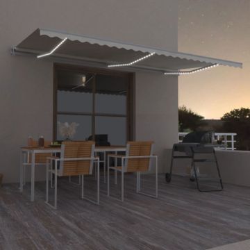 Gossi copertina automata cu senzor vant & led, crem, 600x350 cm