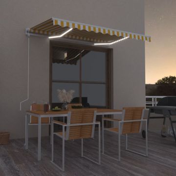 Gossi copertina automata senzor vant & led, galben/alb, 300x250 cm