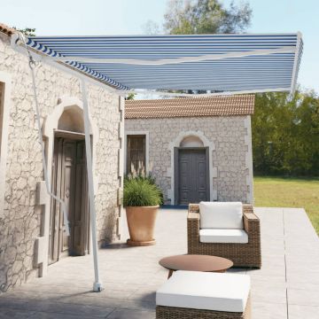Gossi copertina autonoma retractabila automat albastru&alb 300x250 cm