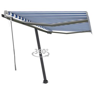 Gossi copertina autonoma retractabila automat albastru&alb 300x250 cm