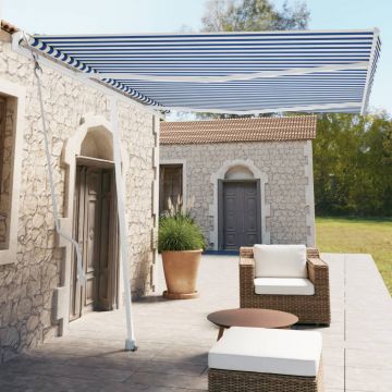 Gossi copertina autonoma retractabila automat albastru&alb 350x250 cm