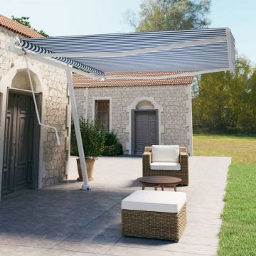 Gossi copertina autonoma retractabila automat albastru&alb 400x350 cm