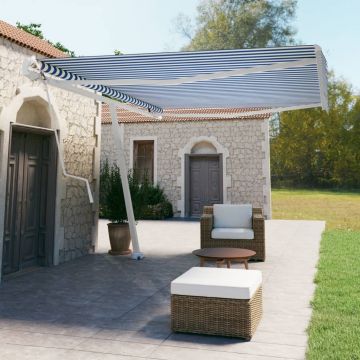 Gossi copertina autonoma retractabila automat albastru&alb 500x350 cm