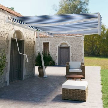 Gossi copertina autonoma retractabila automat albastru&alb 600x350 cm