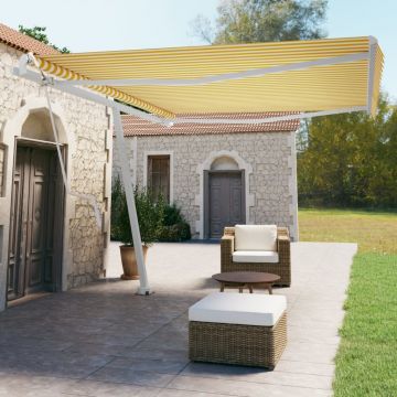Gossi copertina autonoma retractabila automat galben&alb 450x350 cm