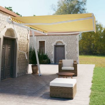Gossi copertina autonoma retractabila automat galben&alb 500x350 cm