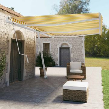 Gossi copertina autonoma retractabila automat galben&alb 600x350 cm