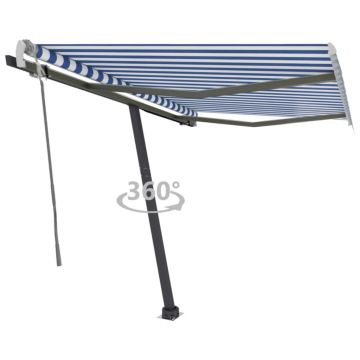 Gossi copertina autonoma retractabila manual albastru&alb 350x250 cm