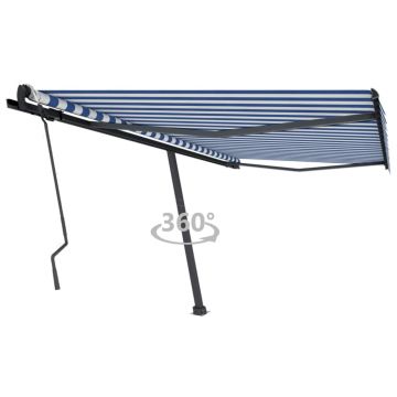 Gossi copertina autonoma retractabila manual albastru&alb 450x300 cm