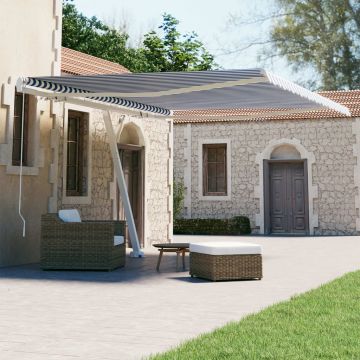 Gossi copertina autonoma retractabila manual albastru & alb 450x300cm