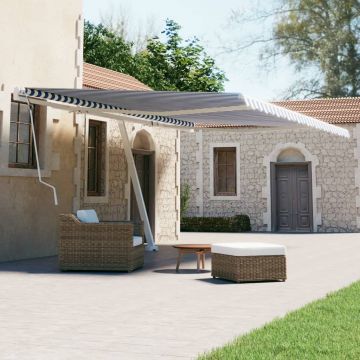 Gossi copertina autonoma retractabila manual, albastru/alb, 500x300cm