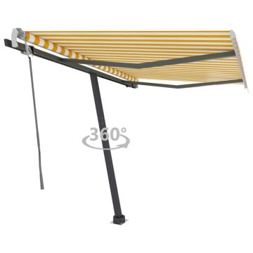 Gossi copertina autonoma retractabila manual, galben&alb, 300x250 cm