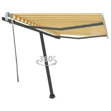 Gossi copertina autonoma retractabila manual, galben&alb, 350x250 cm