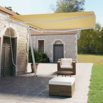 Gossi copertina autonoma retractabila manual, galben/alb, 400x350 cm