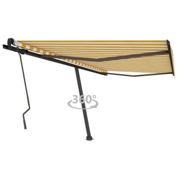 Gossi copertina autonoma retractabila manual, galben/alb, 450x300 cm
