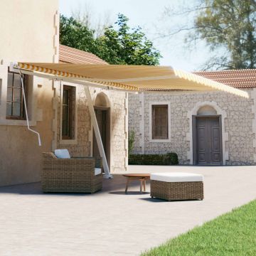 Gossi copertina autonoma retractabila manual, galben/alb, 500x300 cm