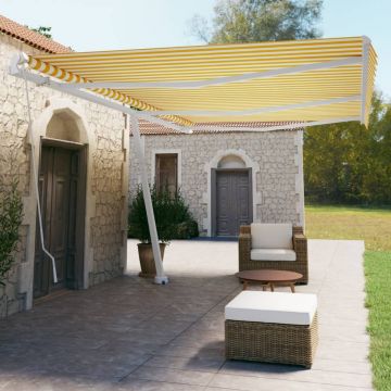 Gossi copertina autonoma retractabila manual, galben/alb, 600x350 cm