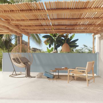 Gossi copertina laterala retractabila de terasa, gri, 117x600 cm