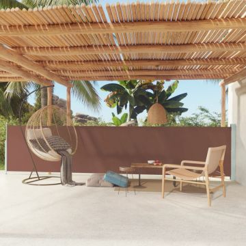 Gossi copertina laterala retractabila de terasa, maro, 117x600 cm