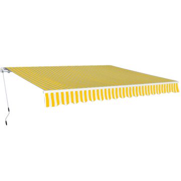 Gossi copertina pliabila, actionare manuala, 400 cm, galben/alb