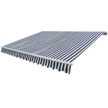 Gossi copertina pliabila motorizata, 400 cm, albastru/alb