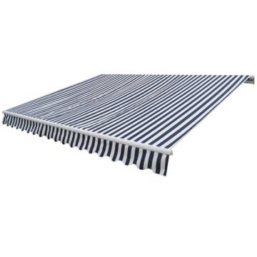 Gossi copertina pliabila motorizata, 400 cm, albastru/alb