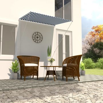 Gossi copertina retractabila, albastru si alb, 150 x 150 cm