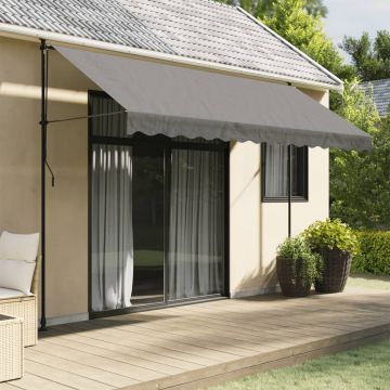 Gossi copertina retractabila, antracit, 350x150 cm, textil si otel