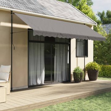Gossi copertina retractabila, antracit, 400x150 cm, textil si otel