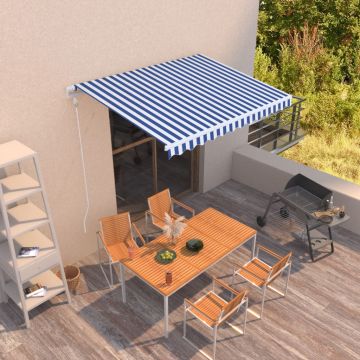 Gossi copertina retractabila automat, albastru si alb, 300x250 cm