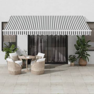 Gossi copertina retractabila automat, antracit/alb, 450x350 cm