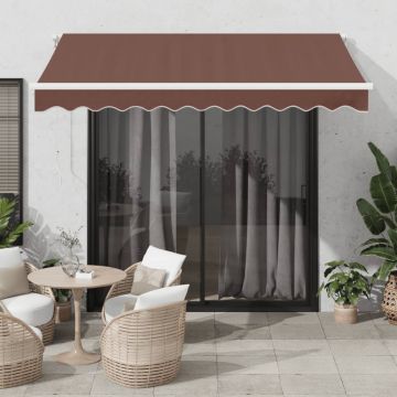 Gossi copertina retractabila automat cu led, maro, 300x250 cm