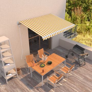 Gossi copertina retractabila automat, galben si alb, 300x250 cm