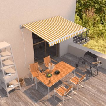 Gossi copertina retractabila automat, galben si alb, 350x250 cm