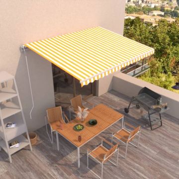 Gossi copertina retractabila automat, galben si alb, 450x350 cm