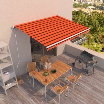 Gossi copertina retractabila automat, portocaliu/ maro, 450x350 cm