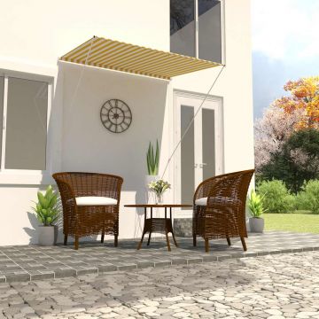 Gossi copertina retractabila, galben si alb, 150 x 150 cm