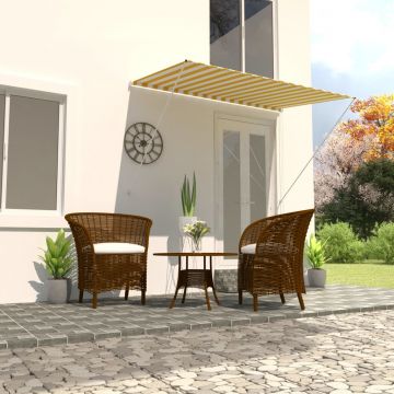 Gossi copertina retractabila, galben si alb, 200 x 150 cm