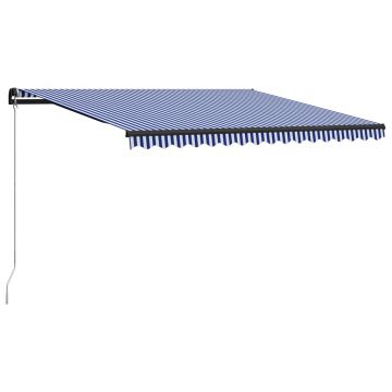 Gossi copertina retractabila manual, albastru si alb, 450x300 cm
