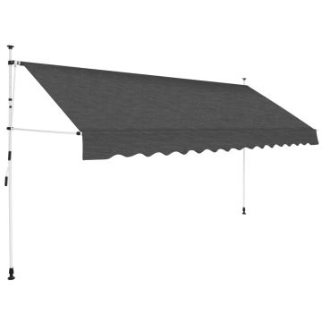 Gossi copertina retractabila manual, antracit, 350 cm