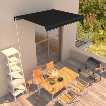 Gossi copertina retractabila manual, antracit, 350 x 250 cm