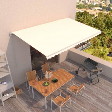 Gossi copertina retractabila manual, crem, 500x300 cm
