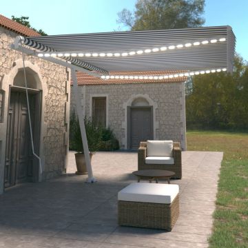 Gossi copertina retractabila manual cu led, albastru&alb, 450x350 cm