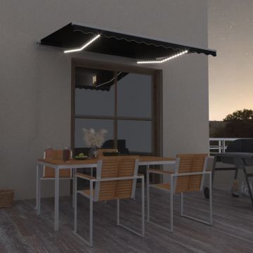 Gossi copertina retractabila manual cu led, antracit, 300x250 cm