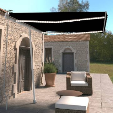 Gossi copertina retractabila manual cu led, antracit, 300x250 cm